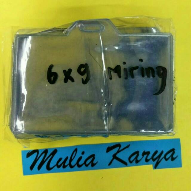 Plastik Name tag 6 x 9 dan 7 x 10 miring tebal 0.15/ plastik id card / plastik kartu pengenal miring