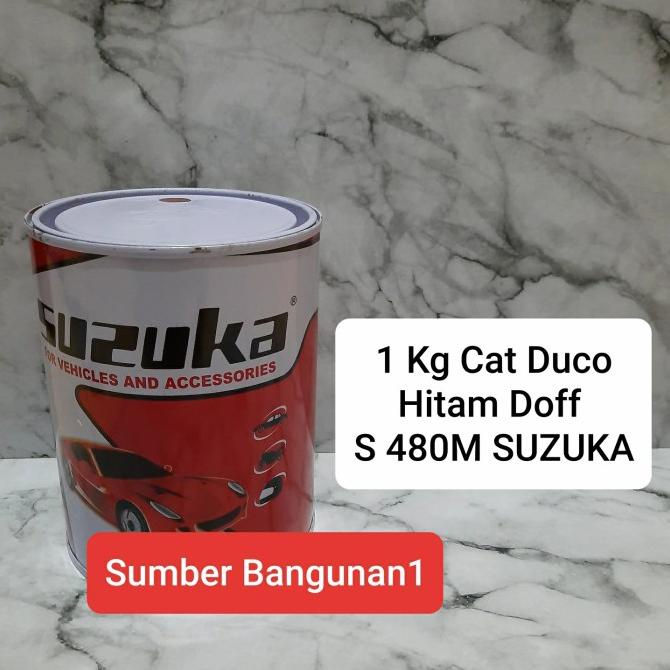 Cat Duco hitam Doff S 480M SUZUKA 1kg cat matt black besi otomotif