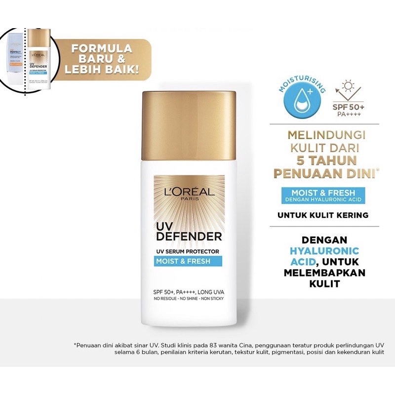 L'OREAL UV DEFENDER SERUM PROTECTOR SUNSCREEN SPF 50+/PA++++