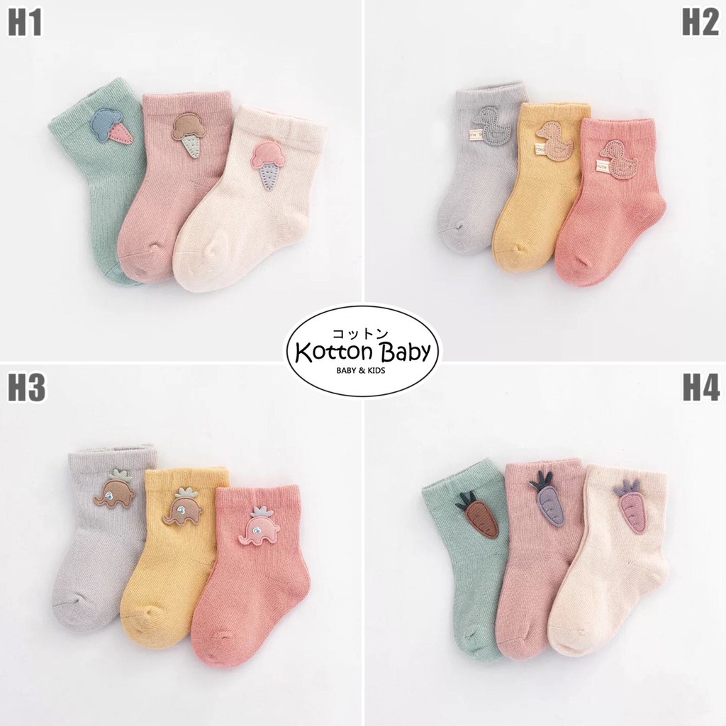 [3 PSG] 0-3 thn | KAOS KAKI BAYI ANAK IMPOR SOCKS LUCU KARAKTER KARTUN UNISEX LGG H Catalog