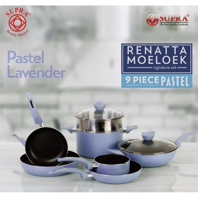 Supra Cookware 9 Pcs Set Renata - Panci Set Chef Renata 9 Pcs Set