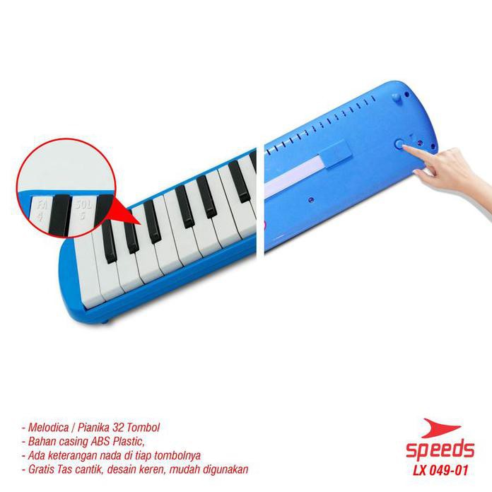 Alat Musik Pianika Set Selang Tas Speeds Lx 049-1 Original - Hitam