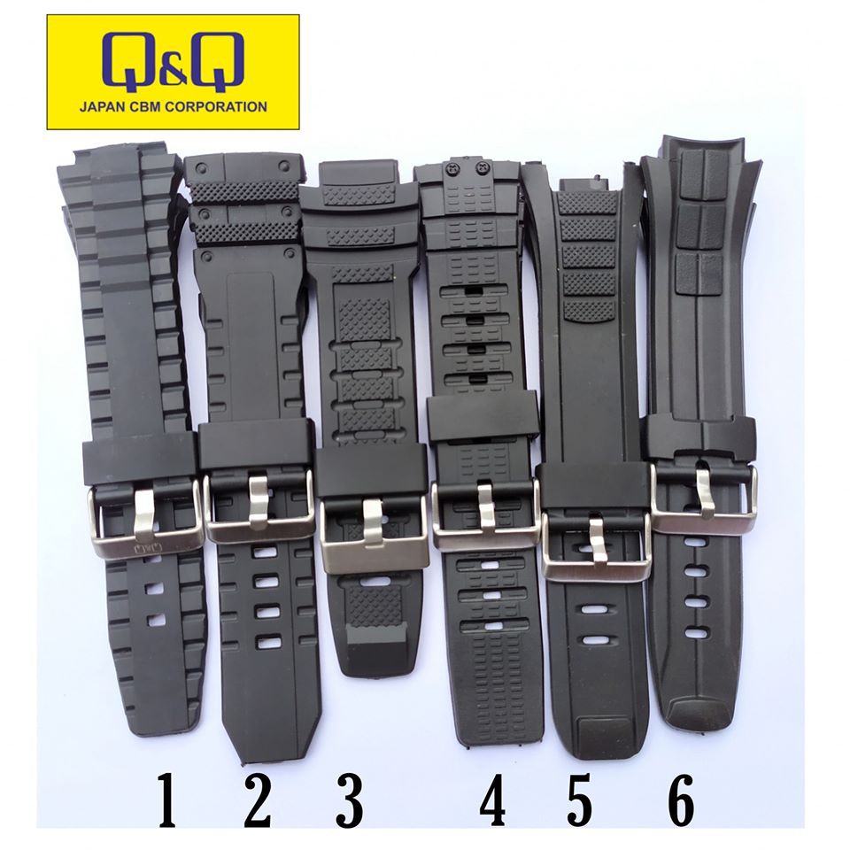 Tali / Strap Rubber / Karet jam Tangan Qnq Q&amp;q qq.