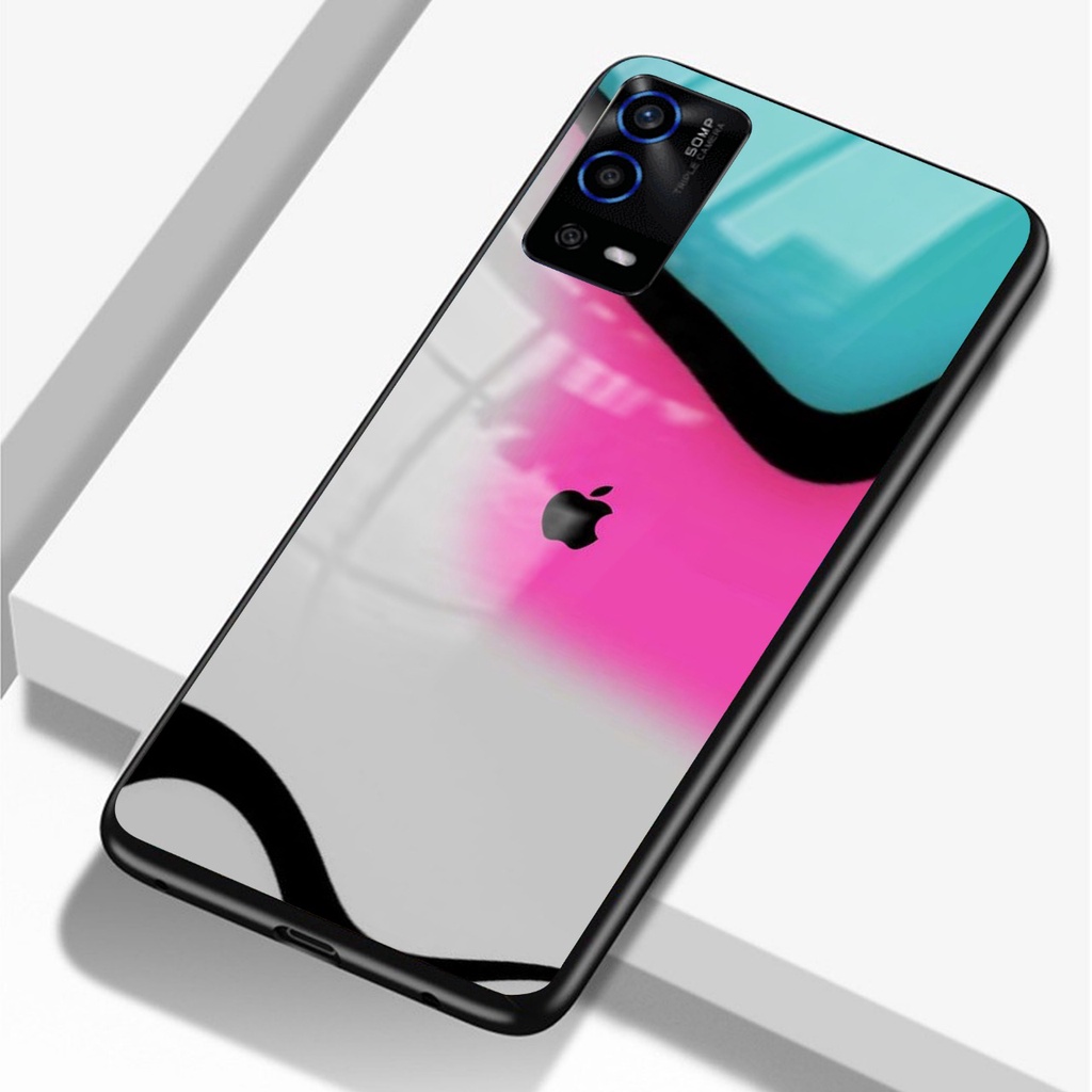 Softcase Glass Kaca Oppo A55 Terlaris [FC21] Case Motif IP - Casing Hp Oppo A55 - Case Hp Oppo A55 -