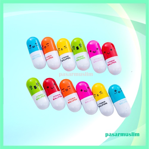 

{MURAH} Pulpen Capsul Pulpen Bentuk Obat Kapsul Bolpen Mini Lucu Warna warni