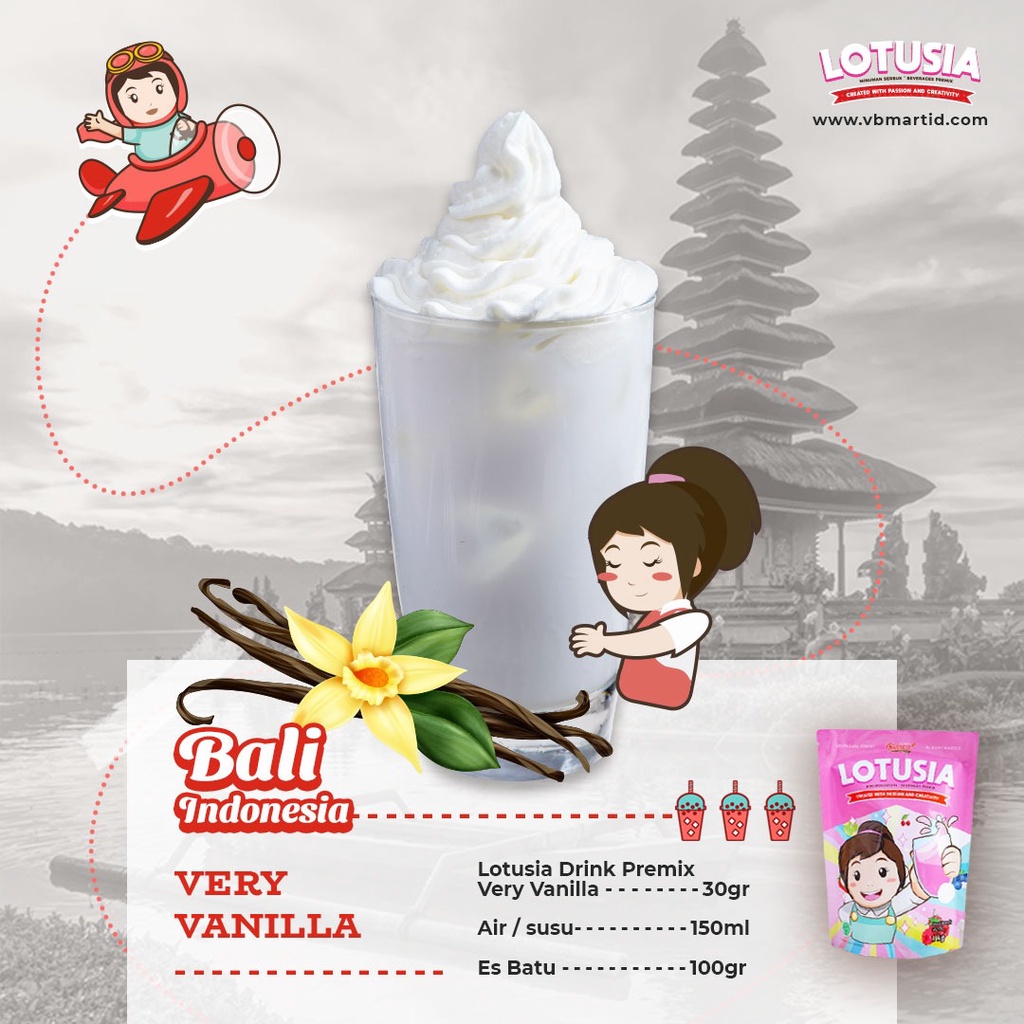 30gr LOTUSIA VERY VANILLA DRINK PREMIX (TRIAL PACKAGE)-FRAPPE