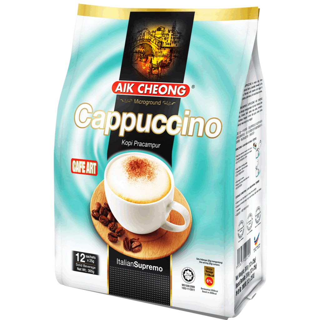 

Aik Cheong Cappuccino 12 Sachets x 25 gram