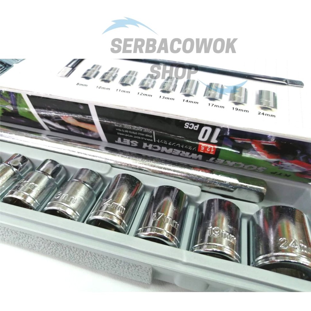 KTP Kunci Shock Set 10 pcs Kunci Sock 10 pcs Kunci Sok 10 pcs Wrench Set Termurah Berkualitas