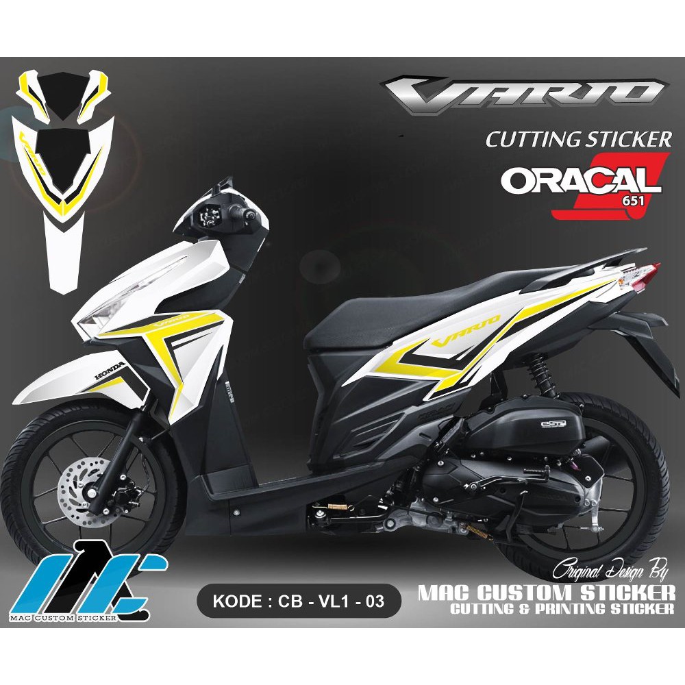 30+ Galeri Cutting Sticker Motor Vario Techno 125 Putih Terkeren