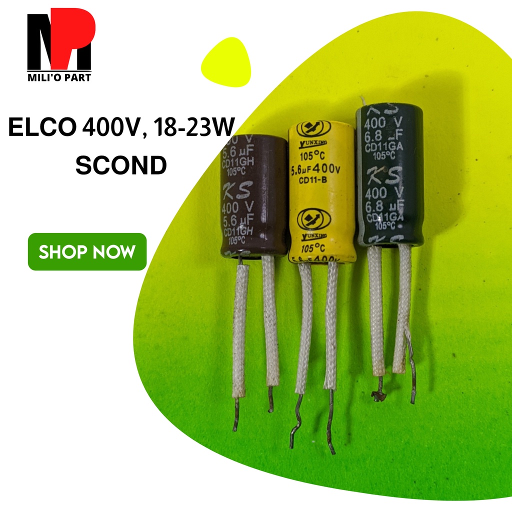 Elco Elko 400v 6 8uf 18-25watt Komponen Sparepart Lampu