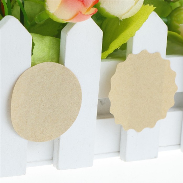 Paper Tags Sticker Label - Blank Round Kraft Paper (1sheet/12pcs)