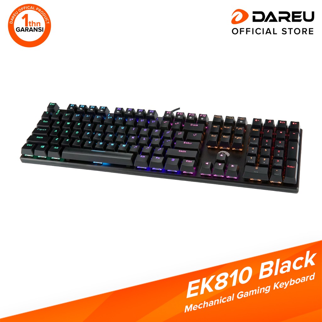 Dareu Ek 810 Mechanical Gaming Keyboard Black Fullsize Shopee Indonesia