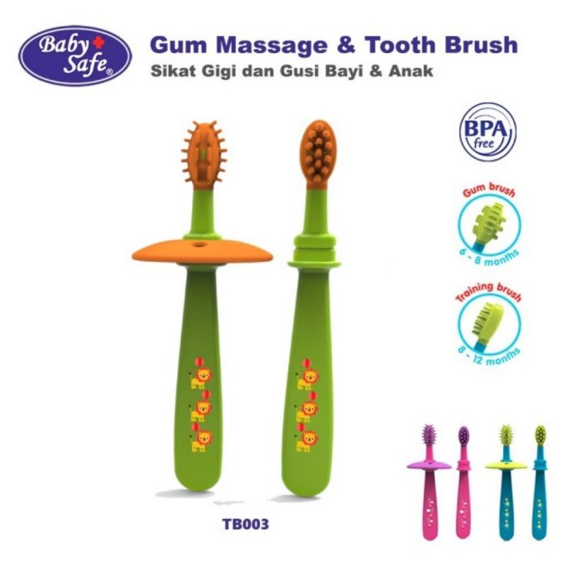 Baby Safe Gum Massage &amp; Toothbrush (TB003)/Sikat Gigi Gusi Bayi