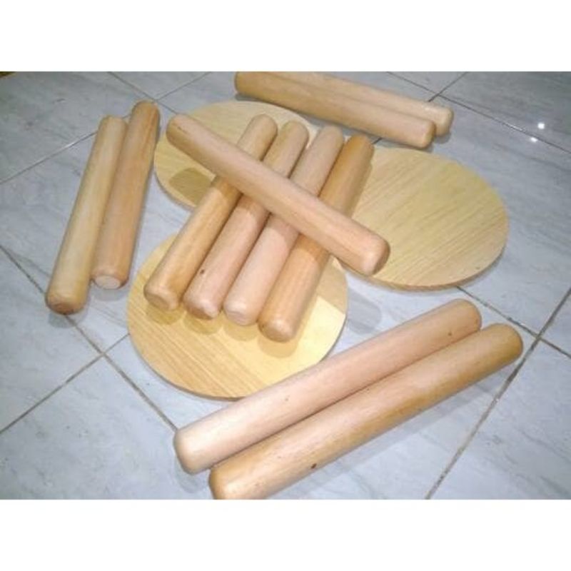 Rolling Pin Kayu / Penggilas Adonan / Penggiling Adonan / Penumbuk MAHONI 40cm