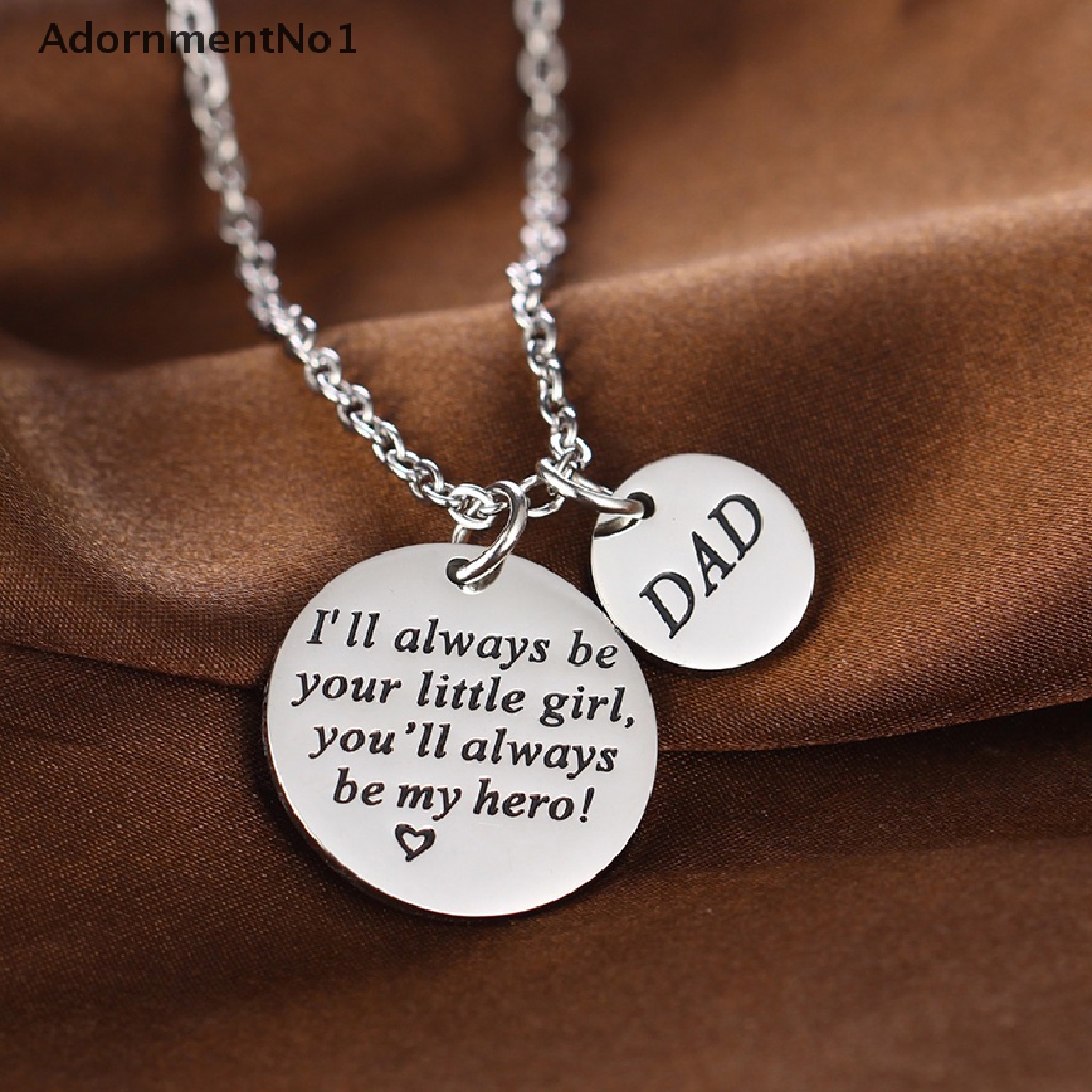 (AdornmentNo1) I 'Ll always be your little girl, you will always be my hero! Gantungan Kunci Desain DAD Untuk Hadiah