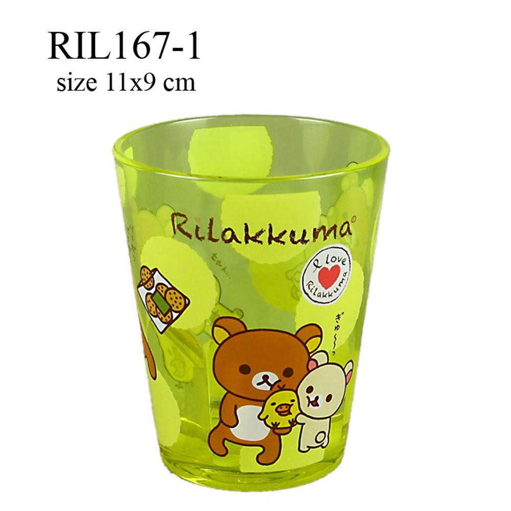 Gelas akrilik transparan Rilakkuma RIL167