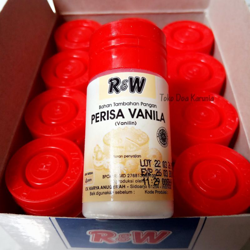 

Vanili bubuk Rajawali/R&W - Perisa Vanila kemasan botol 4gram