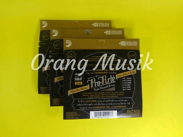 Senar Gitar Black Nylon D Addario EJ49 - Classical Guitar