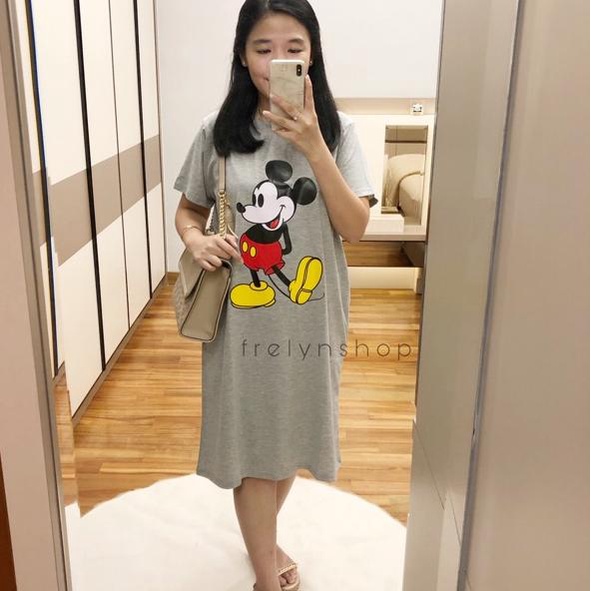 Big Sale.. DRESS KATUN TIKUS HITAM / ABU / KUNING / BIRU ELEKTRIK / MAROON / LILAC / MOCCA