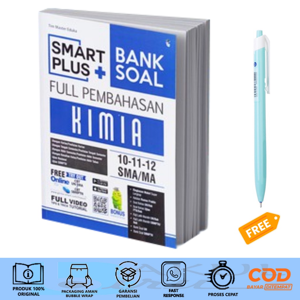 BUKU PELAJARAN SMA : SMART PLUS KIMIA SMA/MA BANK SOAL FULL PEMBAHASAN