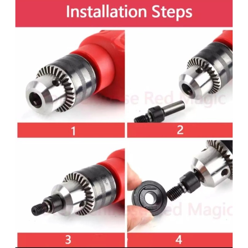 Baut Adapter Adaptor As 10mm Arbor pengubah Bor jadi Gerinda Poles Amplas 10 mm Converter merubah