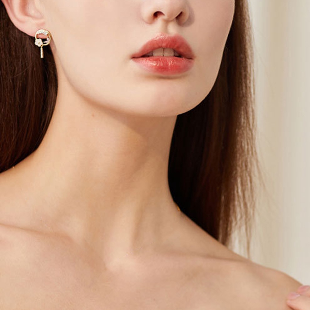 Hu Hu Hu Hu Hu Alat Bantu Pasang Kacamata♡ 1 Pasang Anting Stud Rumbai Panjang Bentuk Kipas Gaya China Elegan Untuk Pernikahan