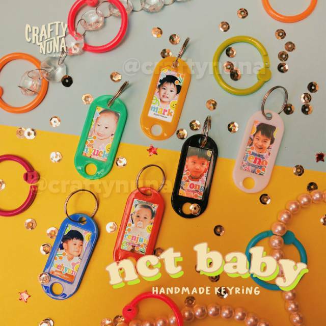 ✨ NCT Baby Handmade Keyring by Crafty Nuna ✨ cute foto bayi babies dream 127 kpop ganci custom key tag