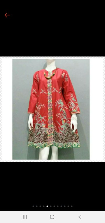 Grosir Terlaris Serut Genes Jelita Tunic Navbor Yelbor Whitbor Creambor Tunik Batik Modern Hrb064