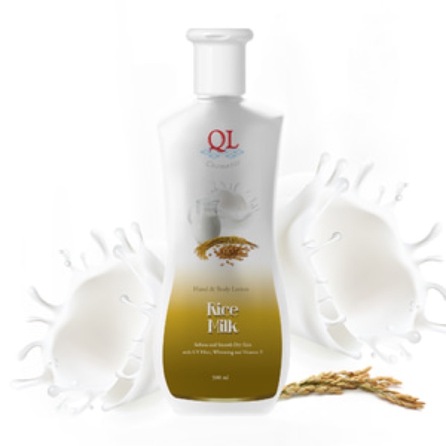 QL COSMETIC HAND & BODY LOTION RICE MILK  TERMURAH