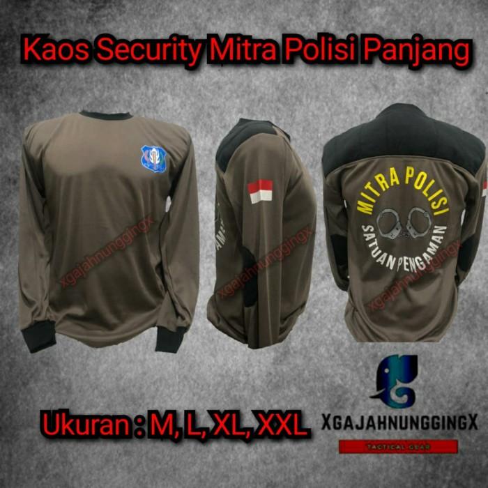 Seragam Cod Baju Kaos Seragam Security Satpam Mitra Polisi Lengan Panjang