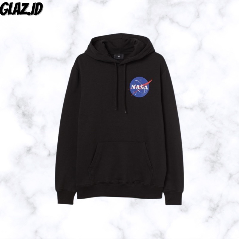 HOODIE H&M NASA BLACK ORIGINAL FULLTAG ~ H&M HOODIE ~ HOODIE HnM ~ OUTER PRIA ~ ATASAN PRIA