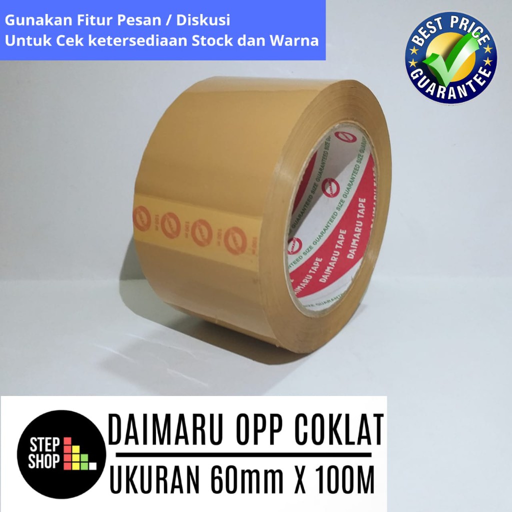 Jual DAIMARU OPP COKLAT - LAKBAN COKLAT - Ukuran 60mm X 100M (2,5 Inch ...