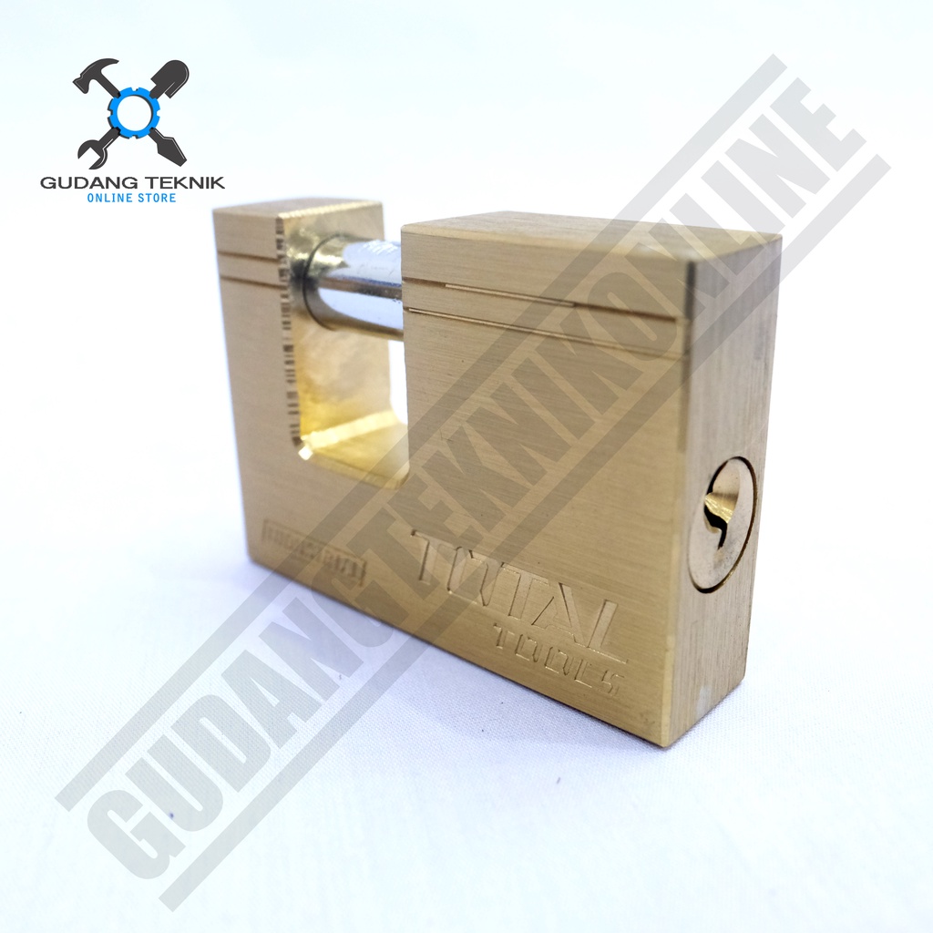 Gembok Kuning Kotak 60mm 70mm TOTAL / Kunci Gembok Heavy Duty Brass Block Padlock TOTAL