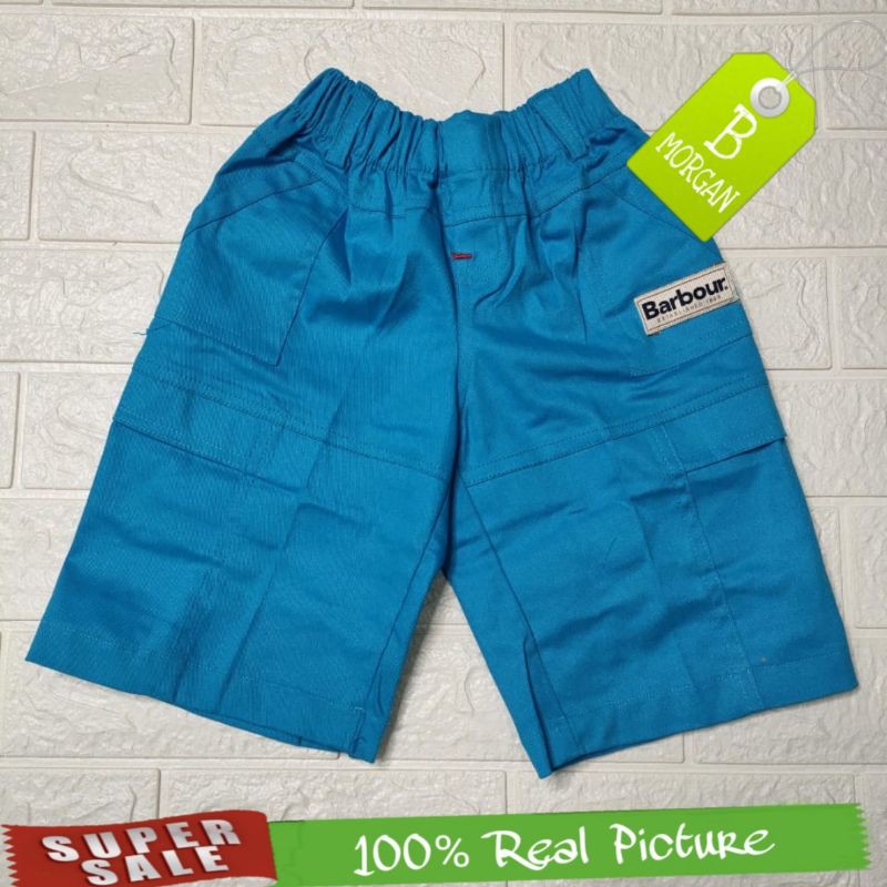 Celana Pendek Anak Cargo Barbour Polos Biru