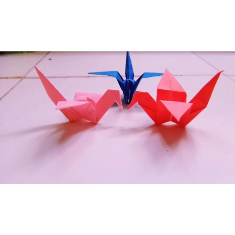 

5Pcs Kerajinan Origami Burung Bangau