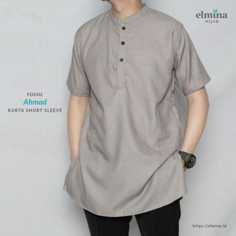 BAJU KOKO AHMAD KURTA SHORT SLEEVE BY ELMINA BAHAN TOYOBO FODU