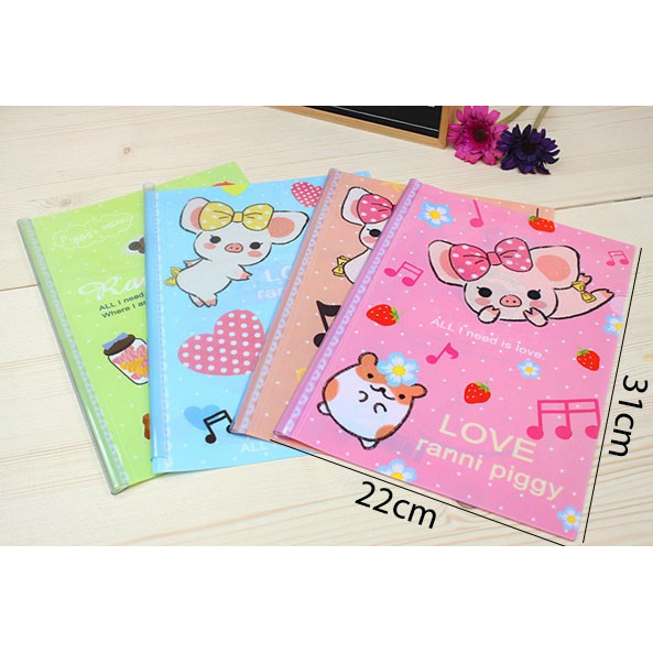 

Korean Stationary Educationshop Clip File Piggy