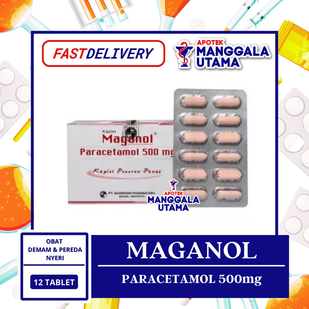 MAGANOL (PARACETAMOL) ISI 12 TABLET