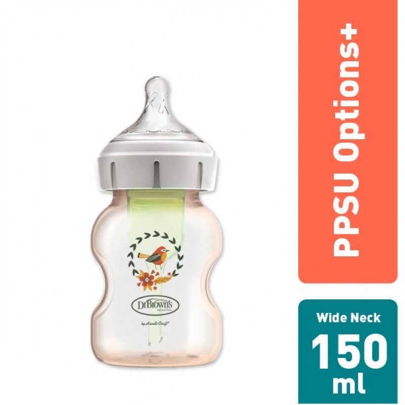 Dr Brown's Anti Colic Bottle Wide-Neck PPSU Natural Feeding 150ml/240ml