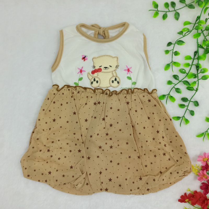 [Ss-1043] Dress Bayi New Born 0-6bulan, Baju Bayi Lucu Model Balon