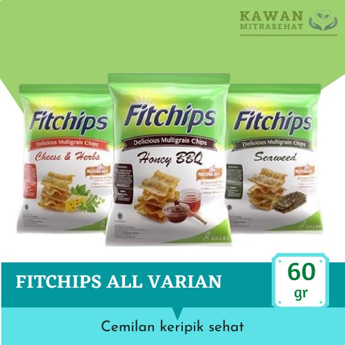 

FITCHIPS CHEESE & HERBS / HONEY BBQ 60GR cemilan sehat