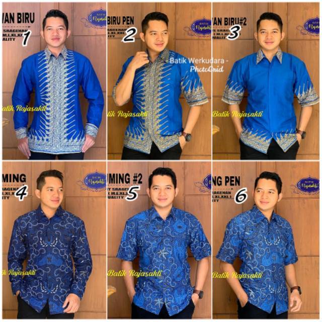 Promo Kemeja Batik Pria Murah Solo Pria Modern Warna Biru Premium Ful Furing Asli Ori Batik Solo By Rajasa On3mmR0tRBdO0Y