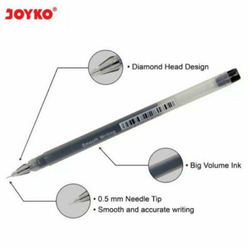 

JOYKO Gel Pen GP 212 Pena Jel 0,50 Mm Needle Tip Ecer