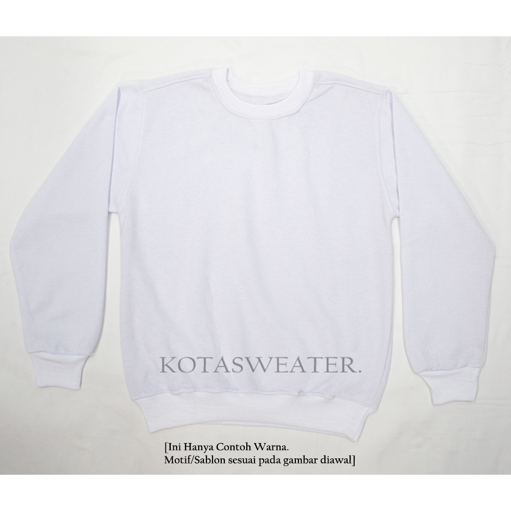 KotaSweater Sweaterpolos Basic Keep Searching Size M-XXL ( Pria & Wanita )-PUTIH