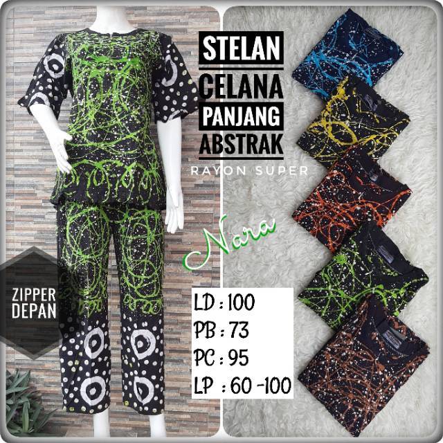 Stelan celana  panjang batik  cap Stelan cp batik  asli 