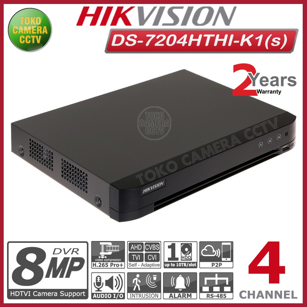 DVR HIKVISION 4 CHANNEL DS-7204HTHI-K1