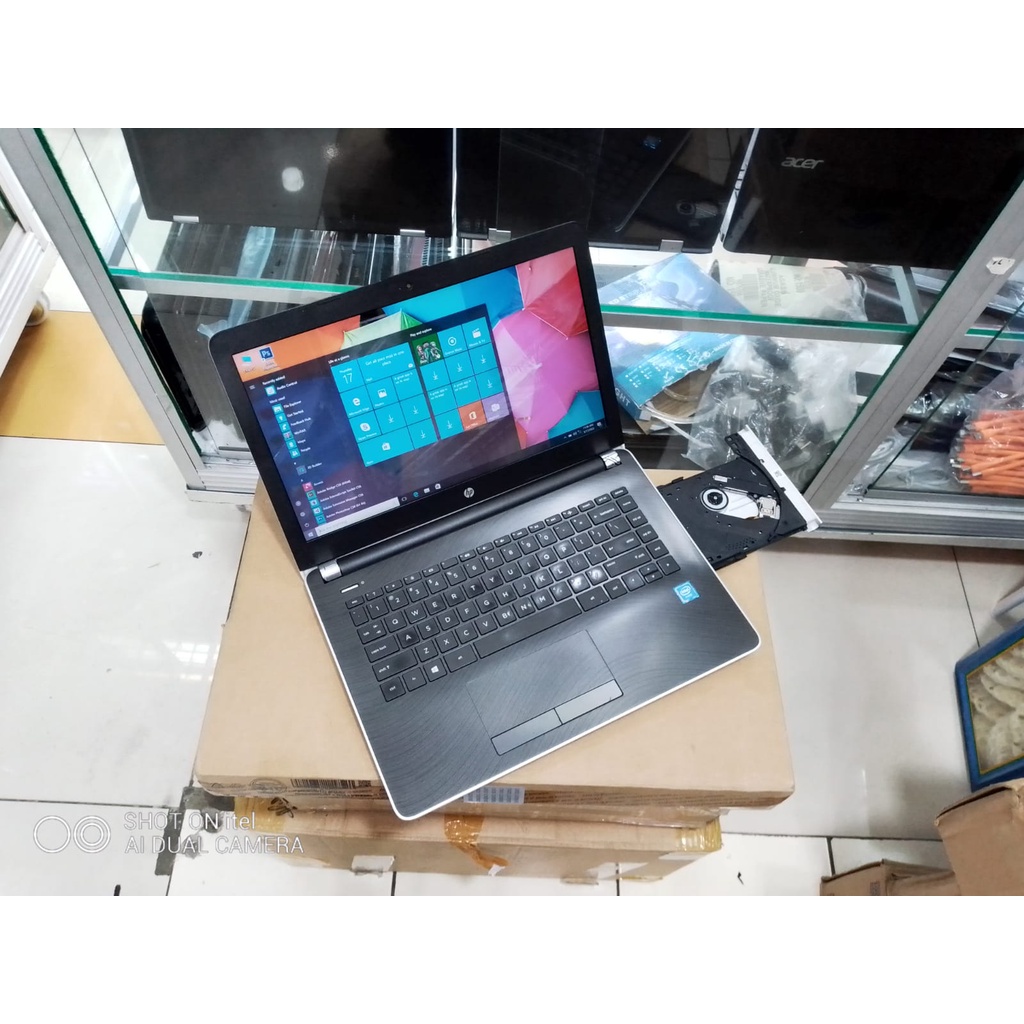 LAPTOP LEPTOP HP RAM 4GB HDD 500GB 14 INC GENERASI BARU WINDOWS10  SIAP PAKAI