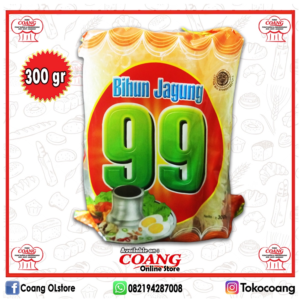 

99 BIHUN JAGUNG 300 GRAM - KENYAL - TIDAK BAU - ENAK