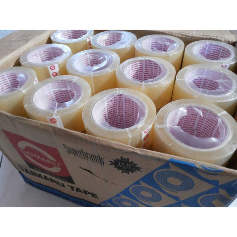 

Lakban Plakban Bening Daimaru Bening 48mm / 2 inchi 90 yard /Lakban OPP