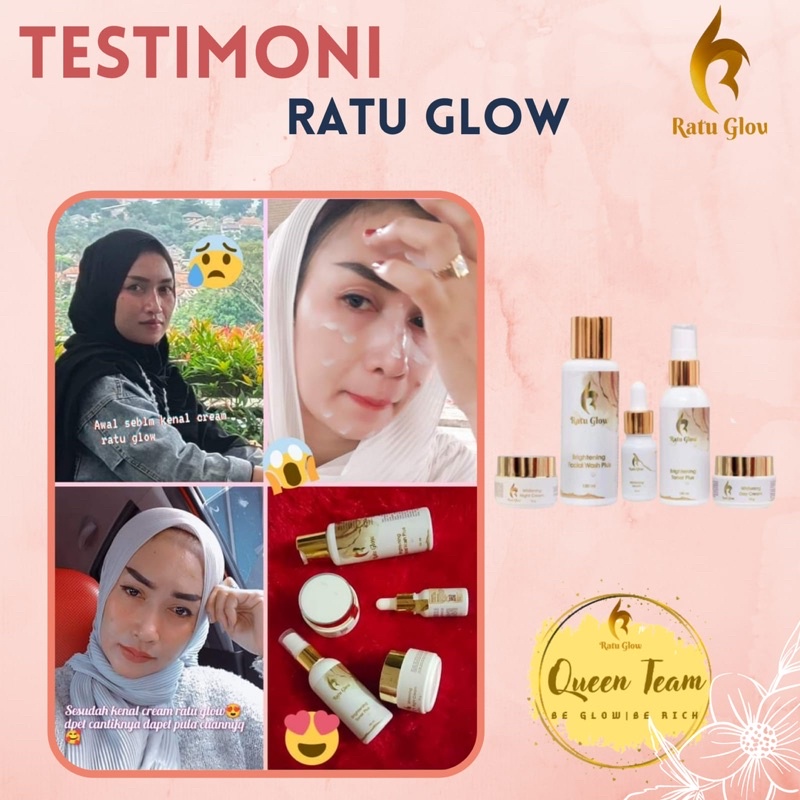 RATU GLOW SKINCARE ORIGINAL PAKET BRIGHTENING DAN ACNE PEMUTIH WAJAH GLOWING PENGHILANG JERAWAT PENGHILANG FLEK-1